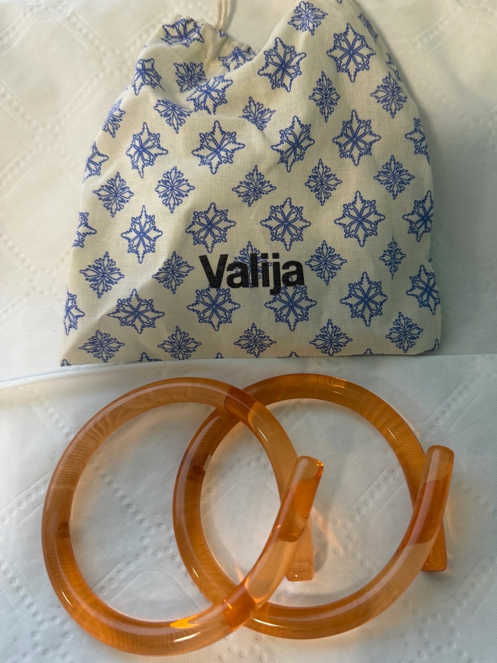 Valija Women Amber-Orange Stretch Bracelet Set